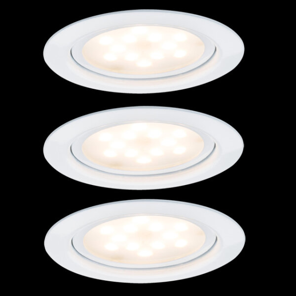 Paulmann Micro Line LED Möbeleinbauleuchten Set 3x4,5W Weiß 935.54