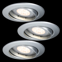 Paulmann Premium Line LED Einbauleuchten Set 3x3,5W Chrom...