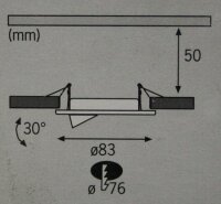 Paulmann Akzent LED Einbauleuchten-Set 3x3W Chrom matt...