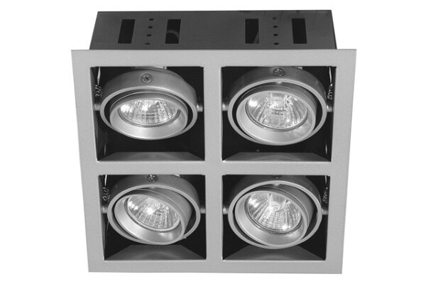 Paulmann Premium Line Halogen Einbauleuchte 4er Quadro Set GU10 Titan 753.04