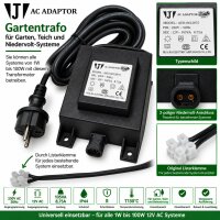 Heissner Blocktrafo AEO-8612875 Gartentrafo 105VA 12V AC...