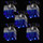 5er-Set Kristall Einbauleuchten blau Glas Einbaustrahler K&ouml;nigsblau 5x20W Halogen Strahler 17