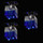 3er-Set Kristall Einbauleuchten blau Glas Einbaustrahler Königsblau 3x20W Halogen Strahler 17
