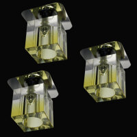 Würfel Einbauleuchten 3er-Set Glas Einbaustrahler...