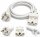 DAKS HOMELINE SYSTEM Anschlusskabel 1 Meter Weiß Plastic Plug 115-033-07