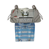 Kristall Glas Einbaustrahler Blau Klar Decken-Spot 12V...