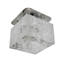 Kristall Einbaustrahler Crystal Spot Einbauleuchten Einbaulampen Glas KLAR-WEISS G4 12V