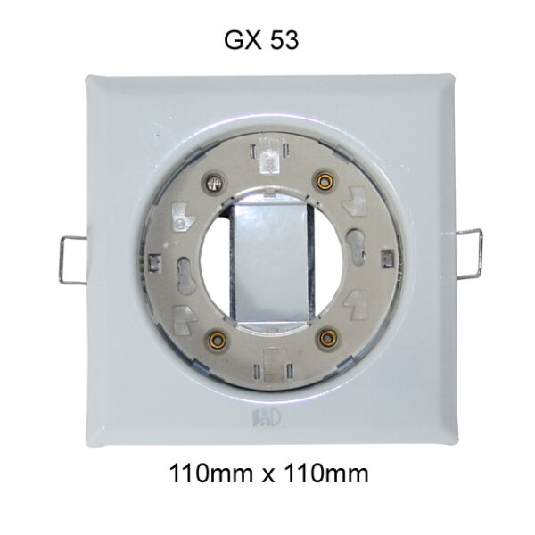 Paulmann 986.33 Einbaulampe Einbauring GX53 Weiß Einbaustrahler 230V Eckig 110 mm
