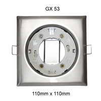 Paulmann GX 53 Einbaulampe Eisen geb. GX53 Einbaustrahler 230V Eckig 110 mm