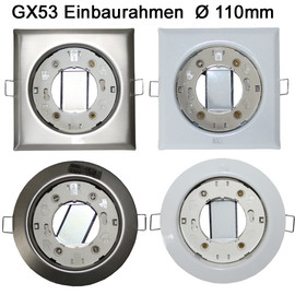 Paulmann 230V GX53 Einbaurahmen Einbauleuchten Einbaulampen Weiß Eisen geb.