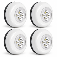 4er Set LED-Touchlichter Weiß mit Klebepad Touch...