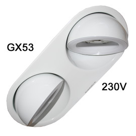 Twin Einbaustrahler GX53 230V Einbauleuchten Deckeneinbau Lampen schwenkbar