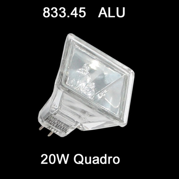 Paulmann 833.45 Niedervolt Gu5.3 Halogen Kaltlichtspiegel Quadro 20W 12V ALU
