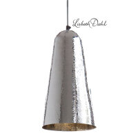 Danish Design Pendelleuchte Metall Hammerschlag Silber...