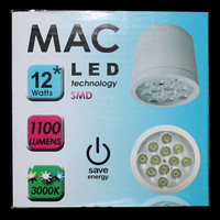 FOCO MAC 12W LED Aufbauleuchte Unterbauleuchte 1100 Lumen Deckenleuchte warmwei&szlig; 3000K