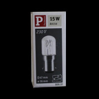 1 x 15W Birne Nähmaschine 47x16mm Glühbirne klar Glühlampe Steckbirne BA15d