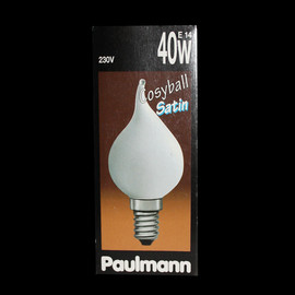 Paulmann 516.40 Cosyball Satin 40W Kerze Gl&uuml;hbirne E14 dimmbar Windstoss L&uuml;ster