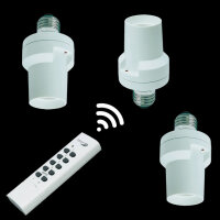 3x Funk Lampenfassung Home Easy E27 Set + Fernbedienung...