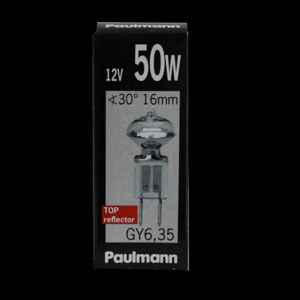 Paulmann 831.40 Halogenstiftsockel Axialwendel 50 Watt GY6,35 klar TOP reflector