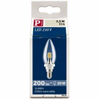 Paulmann 282.61 LED Kerzenlampe E14 2,5W 200lm 2700K klar...