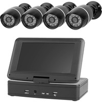 Analog &Uuml;berwachungskamera-Set 4-Kanal mit 4 Kameras...