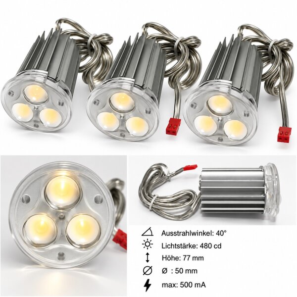 Paulmann 926.07 2Easy LED-Modul Set 3x5W 3000K warmweiß ohne Trafo