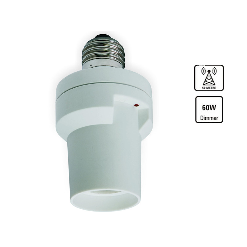 Smartwares SH5-RFD-A E27 SmartHome Funk-Lampenfassung E27-Dimmer 60 Watt Weiß