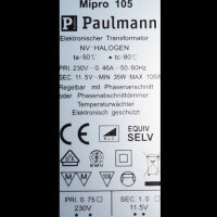 Paulmann Mipro 105 Elektronischer Trafo 20-105W 12V Grau Schwarz | Rarität