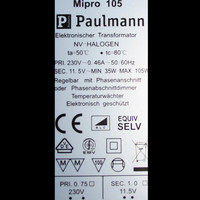 Paulmann Mipro 105  VDE NV Halogen Trafo105W dimmbar Transformator Netzteil Grau Schwarz