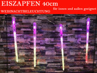 4 LED XL Eiszapfen Farbwechsel Weihnachtsbeleuchtung...