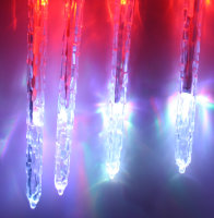 4 LED XL Eiszapfen Farbwechsel Weihnachtsbeleuchtung Lichterkette OUTDOOR AUSSEN
