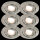 6 x  XL LED Einbaulampen 110mm Eisen geb. 230V Einbaulampen Deckeneinbauleuchten