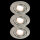3  x XL LED Einbaulampen 110mm Eisen geb. 230V Einbaulampen Deckeneinbauleuchten