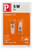 Paulmann 831.14 Halogen Stiftsockel 2x5W G4 12V Satin...