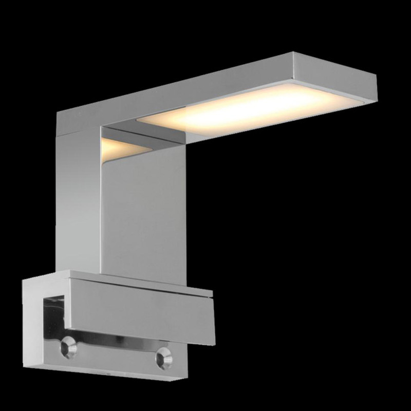 LED Bad Flur Spiegel Wand Lampe mit Schalter 2x3W Beleuchtung 30cm Rohr Leuchte 