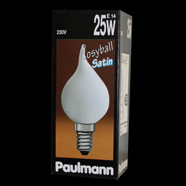 Paulmann  516.20 Cosyball Satin 25W Kerze Glühbirne E14 dimmbar Windstoss Kronleuchter