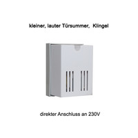 KLASSIKER T&uuml;rsummer elektromechanisch direkter Anschluss an 230V T&uuml;rklingel Summer Klingel