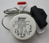 LED Trafo rund AW01-0013 4x3W 16V DC Power Supply 700mA...