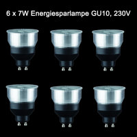 6 x Paulmann Energiesparlampe GU10 Sparlampe 230V Spot...
