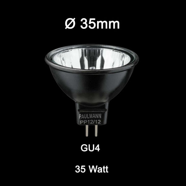 Paulmann 822.32 mini Halogen Reflektor Birne AKZENT 35W SCHWARZ 30° FTH flood