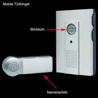 Mobile Haustürklingel Funkklingel mit Blitzlicht -...