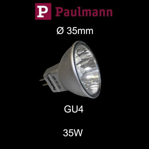 Paulmann 35W Akzent &Oslash; 35mm kleiner Halogen Reflektor Alu GU4 dimmbar flood 30&deg;