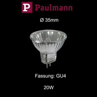 Ø 35mm Paulmann 832.47  kleine Halogen Reflektor Birne 20W GU4 dimmbar