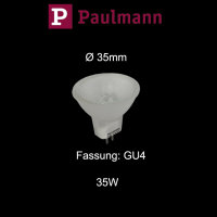 Paulmann 833.76 kleine Halogen Reflektor Birne Ø 35mm 35W GU4 dimmbar 12V Softopal