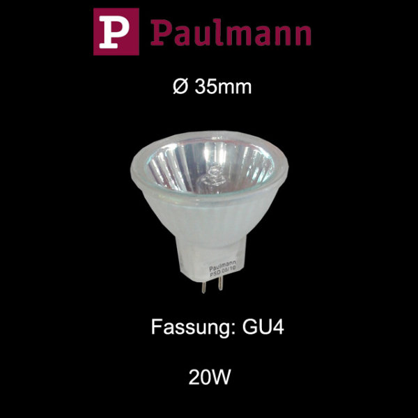 Paulmann 838.26 JUWEL Halogen Reflektor Birne Ø35mm 20W GU4 dimmbar 12V Satin