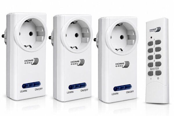 Home Easy HE808S Funksteckdosen Set 3x 3600W 433,92MHz mit Fernbedienung