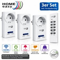 Home Easy HE808S Funksteckdosen Set 3x 3600W 433,92MHz...