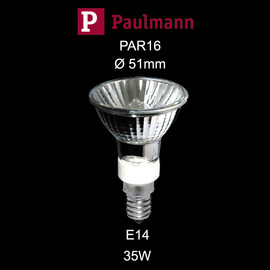 RARIT&Auml;T Paulmann 208.35 Halogen Reflektor 230V Birne 35W E14 PAR16 Spot 30&deg; flood dimmbar