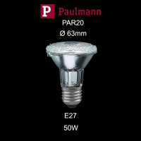 Paulmann 229.50 Halogen Alu Reflektor PAR 20 50W E27 230V 63mm Klar dimmbar