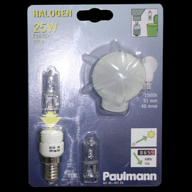 Paulmann 401.26 Halogen Glühbirne Tropfen 25W Satin G9 Adapter E14 LED möglich